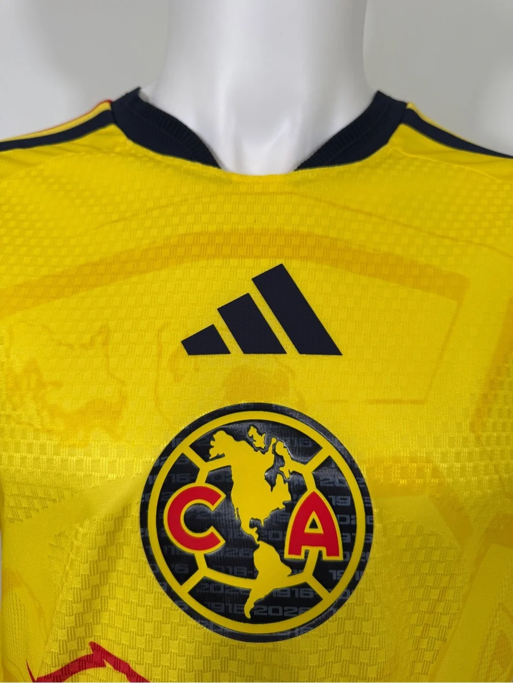 adidas Club América Yellow Home Jersey with Navy Trim